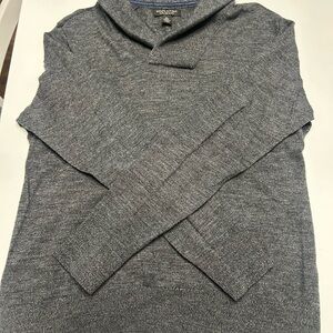 Banana Republic Men's Gray Sweater XL 100% extra fine merino wool
